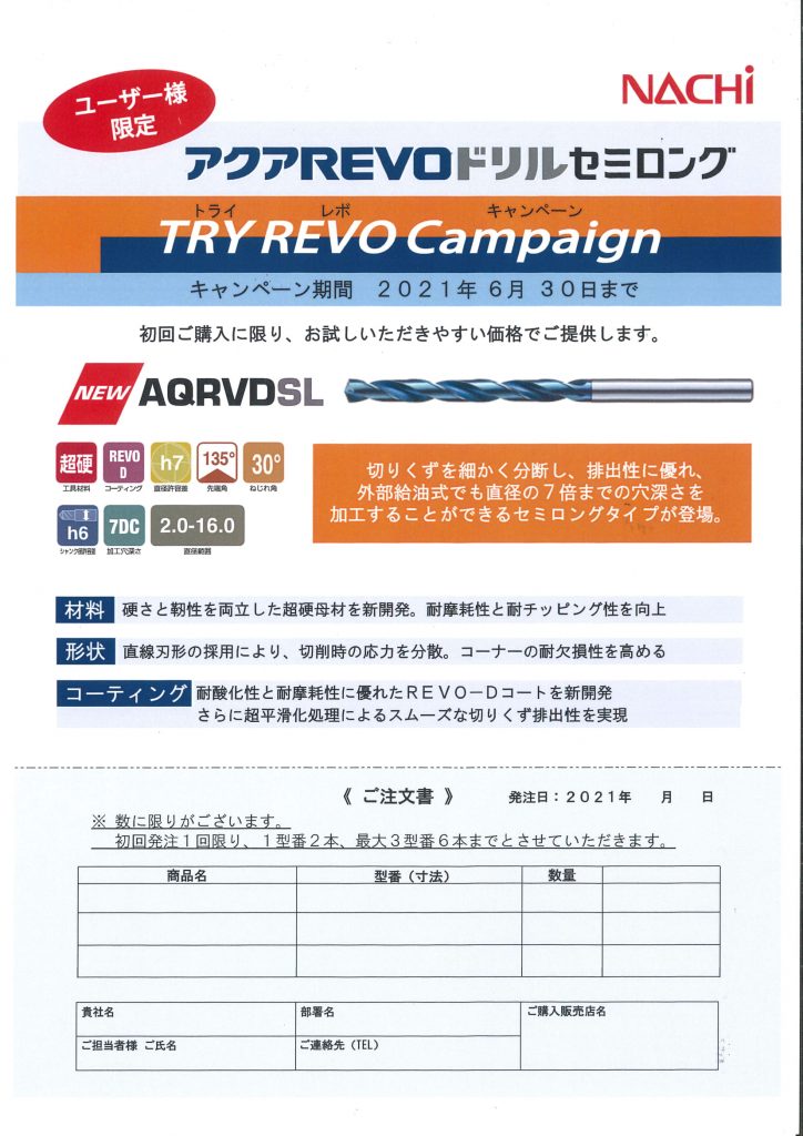 ポイント10倍】不二越 (ナチ) アクアREVOドリル レギュラ AQRVDR0440